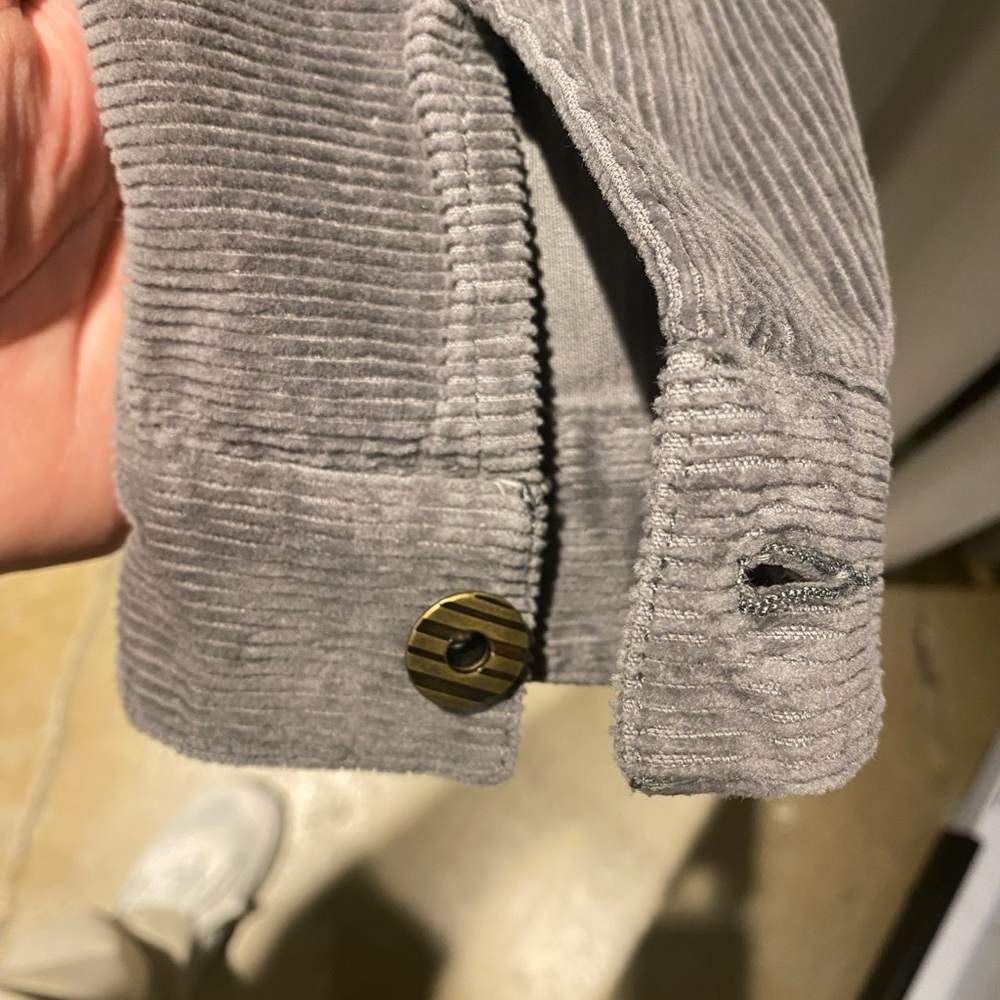 Billy Reid corduroy jacket gray